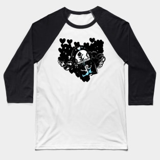 Lock Hearth(Black) Secret of Love Baseball T-Shirt